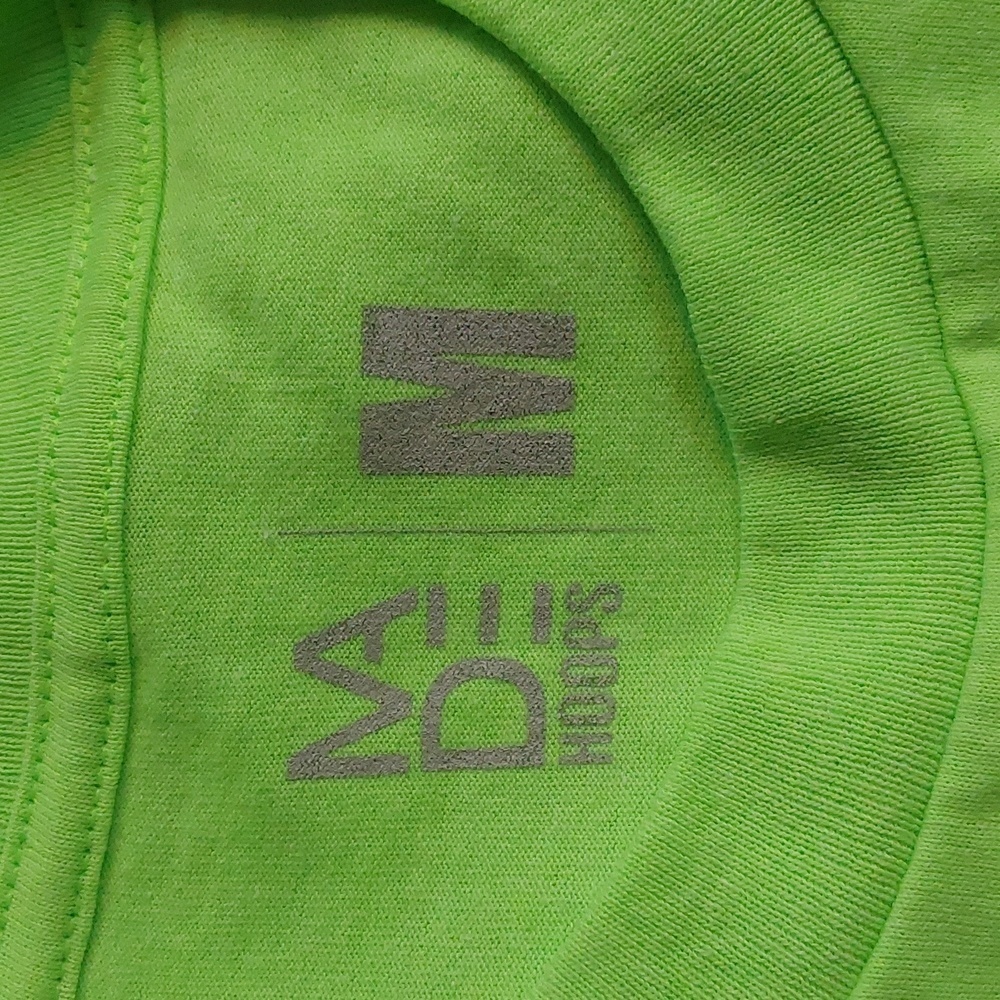 Made Hoops|Mens Bright Green Graphic Novelty Basketball Shirt Sz.M - Picture 7 of 7